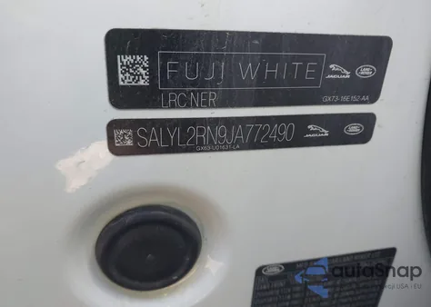 2018 Land Rover Range Rover Velar D180 Se R-Dynamic из США, поврежденный, VIN SALYL2RN9JA772490